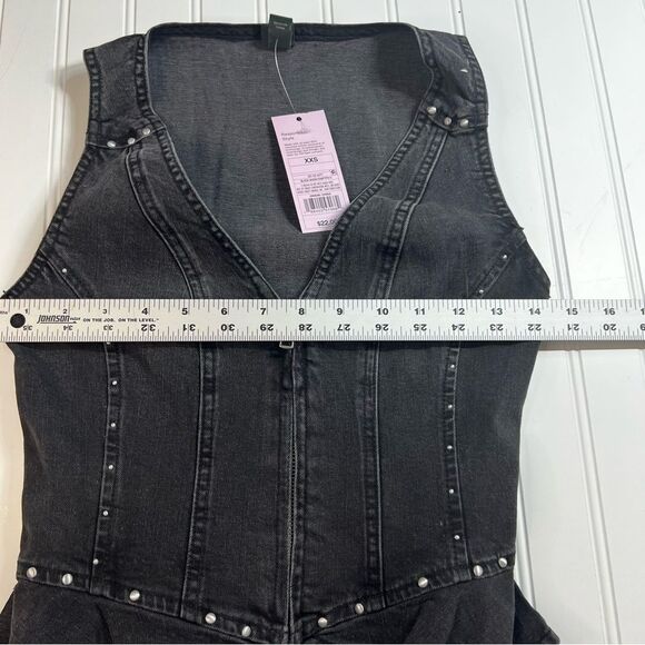 Wild Fable Black Denim Vest XXS - Picture 3 of 7